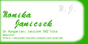 monika janicsek business card